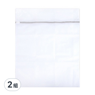艾克思 Axis 實用方形防滑拉鍊細密網洗衣袋 衣物收納袋 40x50公分 2入, 白色, 4個