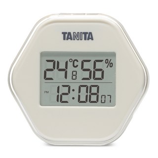 TANITA 塔尼達 溫濕度電子時鐘 TT-573, 象牙白, 1個