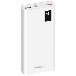 스피디 슬림핏 PD 20W 고속충전 보조배터리 20000mAh 멀티단자 + 20W C타입 케이블, 화이트, SPE-B2PA20DPQ(C타입)