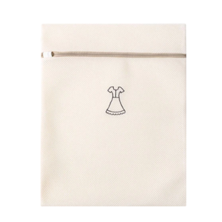 中款刺繡洗衣袋, 40x50cm, 米色, 1組