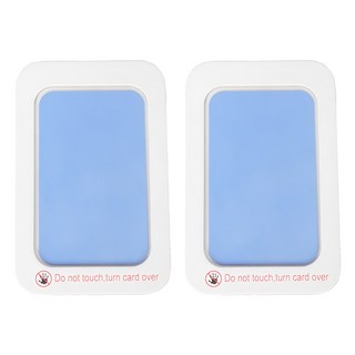 不沾手足印台, 嬰兒/寵物皆可用, 附贈2張厚卡紙, 淺藍色, 2個