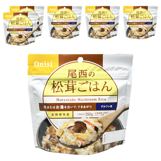 Onisi 尾西 沖泡即食飯 松茸風味, 100g, 6包