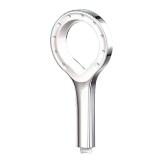 環形增壓蓮蓬頭 ABS材質 尺寸 25cm x 12cm x 3cm, 3個, 金鑽銀色