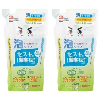 LEC 激落碳酸鈉電解水 泡沫型 補充包 360ml - 無臭無味去污除菌, 2包