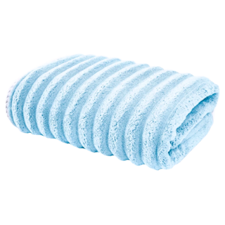 小麥購物 糖果絨浴巾, 天空藍, 2條