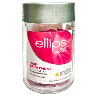 ellips 意立詩經典膠囊護髮油 50顆 抵抗熱傷害 維持髮絲健康 染燙受損髮適用 膠囊包裝 攜帶方便, 50ml, 1組