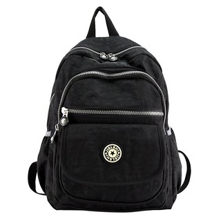 Lulubag 女性用 迪亞 生活防水 輕量 後背包, 黑色的