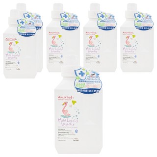 hokki 小怪獸 Antivirus+ 洗衣精 溫和清潔 純淨花香, 1L, 6瓶