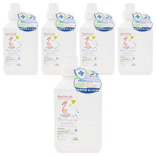 hokki 小怪獸 Antivirus+ 洗衣精 溫和清潔 純淨花香, 1L, 5瓶