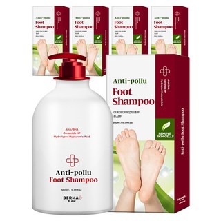 AKei. Anti-Pollu足部清潔液 550ml, 1瓶, 5瓶