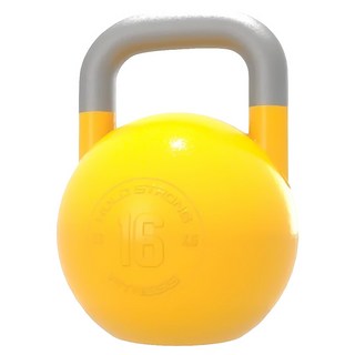 HOLD STRONG ELITE 系列 競技壺鈴 Kettlebell 國際標準, 黃色, 16kg, 1個