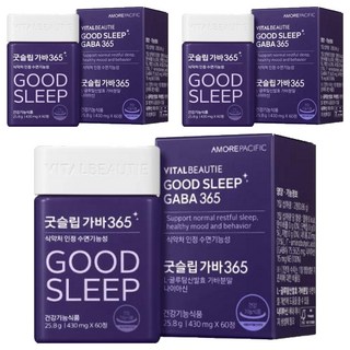 바이탈뷰티 굿슬립 가바365, 60정, 3개