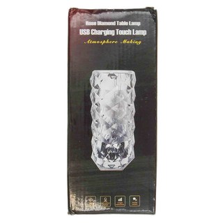 夢幻16色 動態變換水波紋水晶燈 -E, 直徑9*高度20cm USB充電觸摸燈, 動態變換水波紋