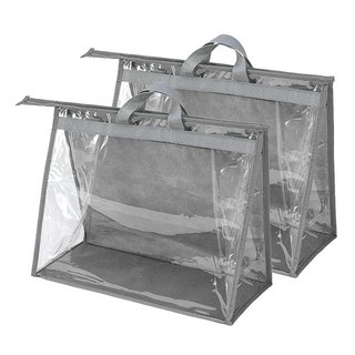美得像專櫃 透明包包防塵收納袋 灰色, 2個裝, 1組