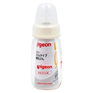 pigeon 貝親 一般口徑玻璃奶瓶 新生兒適用, 120ml, 1個