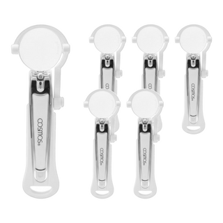 COSMOS 放大鏡指甲剪 附集中盒 可調式放大鏡 高密合刀鋒, #507, 6個