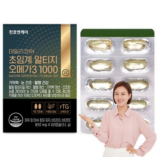 Chunho Ncare 超臨界rTG Omega-3 1000膠囊, 60顆, 1個