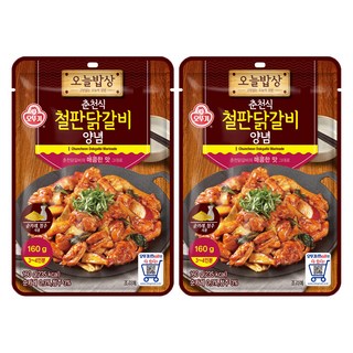 OTTOGI 不倒翁 春川鐵板炒雞排調味醬料, 160g, 2個