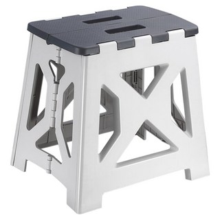 品屋 大號折疊凳 灰色 塑膠材質 100kg承重, 1個