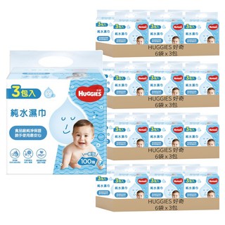 HUGGIES 好奇 一般型 純水嬰兒濕巾, 100張, 72包