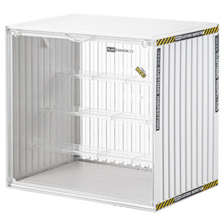 貨櫃造型公仔收納箱 白色, 1組