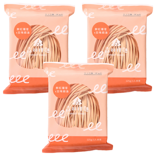 森林麵食 鮮紅蘿蔔乾麵 古味麻油醬, Q彈耐煮不易爛, 3包