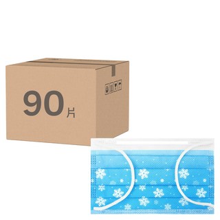 fuder 福德好罩 兒童平面醫療口罩 大童透氣薄款, 30片, 魔法雪花, 3盒