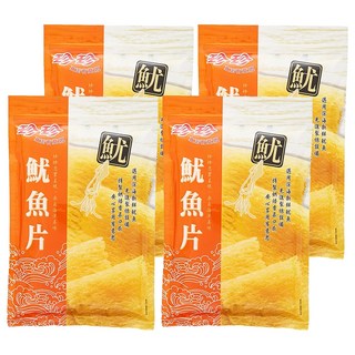 珍珍 魷魚片, 上等新鮮魷魚, 微波加熱後香氣四溢風味絕佳, 80g, 4包