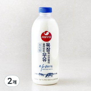 서울우유 목장의 신선함이 살아있는 우유 저지방, 1L, 2개