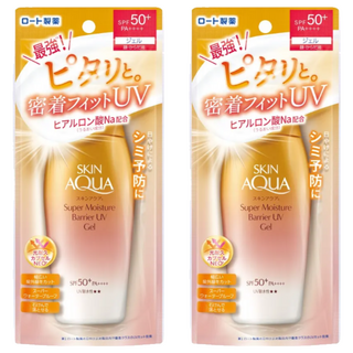 SKIN AQUA 水潤肌 超保濕極效防禦防曬露 SPF50+ PA++++，持久防曬，清爽不黏膩, 100g, 2瓶