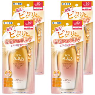 SKIN AQUA 水潤肌 超保濕極效防禦防曬露 SPF50+ PA++++，持久防曬，清爽不黏膩, 100g, 4瓶