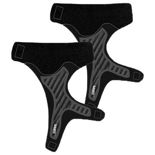 AOLIKES 奧力克斯 超薄透氣碳纖維紋路加壓運動護踝 右腳 7130A, 黑色 + 灰條紋, 2個