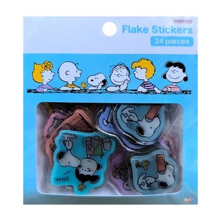 Sun-Star 造型貼紙 24枚入, 史努比人物集 多色, 1包