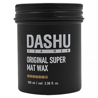 DASHU Original Super Mat Wax 男性專用頂級髮蠟, 強力塑型, 含黑豆, 摩洛哥堅果精油, 椰子香, 100ml, 1罐