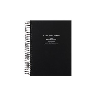 톡톡팬시 인덱스 심플 스프링노트, 블랙, 1개