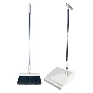 折疊式無塵魔術掃把組, PET刷毛, PP, 不鏽鋼, 可站立收納, 1組