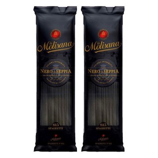 Molisana 茉莉 墨魚麵, 高山冷泉純淨認證, 仿古銅模BorzeDie製作, 麵體表面粗糙, 更能吸附醬汁, 500g, 2包