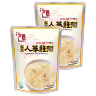 韓味不二 高麗人蔘雞粥, 280g, 隔水加熱即食, 韓國宮廷養身美食, 2包