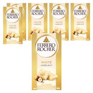 FERRERO ROCHER 金莎 金莎榛果白巧克力片, 6盒, 90g