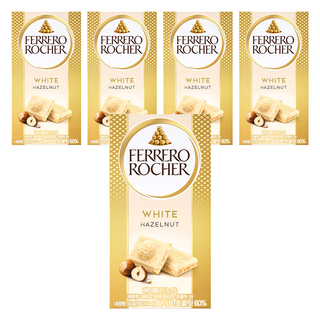 FERRERO ROCHER 金莎 金莎榛果白巧克力片, 5盒, 90g