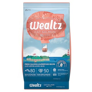 Wealtz 維爾滋 全齡貓 天然無穀寵物乾糧, 6kg, 1袋, 鮭魚