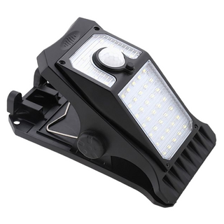 免釘免鑽高亮太陽能感應燈-白光, 1入, ABS材質, 3.7V 9W, 1個