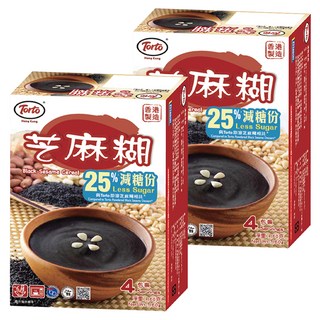 多多 Torto 即溶黑芝麻糊, 25%減糖份, 香港製造, 40g, 4包, 2盒