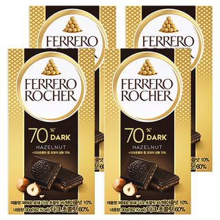 FERRERO ROCHER 金莎 金莎榛果碎黑巧克力片, 90g, 4盒