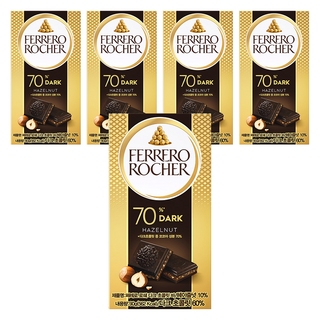 FERRERO ROCHER 金莎 金莎榛果碎黑巧克力片, 90g, 5盒