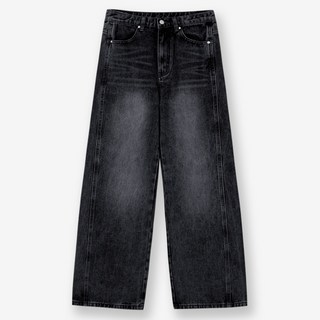제이에이치스타일 남성용 프론트 라인 워싱 와이드 데님팬츠 DPROK613