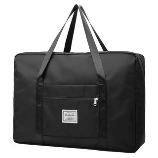 防潑水大容量行李袋, 耐磨耐用, Black, 50 x 56 x 25 cm
