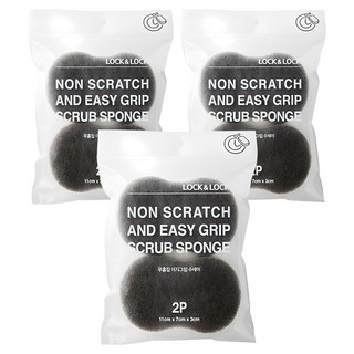 LocknLock 樂扣樂扣 防刮菜瓜布, 3包, 2入