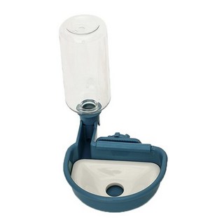 萌貝貝 寵物防濕嘴掛式飲水器, 藍色, 全尺寸, 水瓶容量約480毫升, 1個