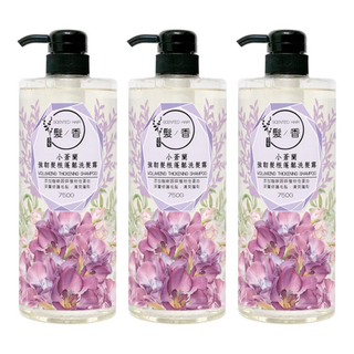 SOAPBERRY 古寶無患子 髮香 強韌髮根蓬鬆洗髮露 小蒼蘭, 750g, 3瓶